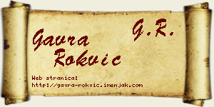 Gavra Rokvić vizit kartica